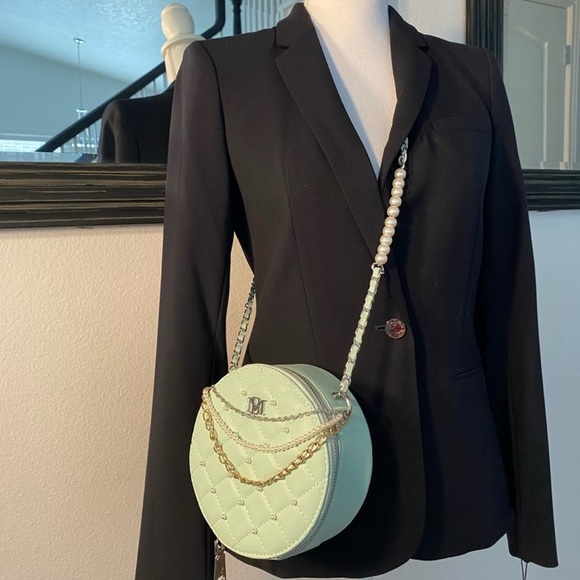 Badgley Mischka Green Diamond Bag with Quilted Design! NWT - Picture 3 of 11